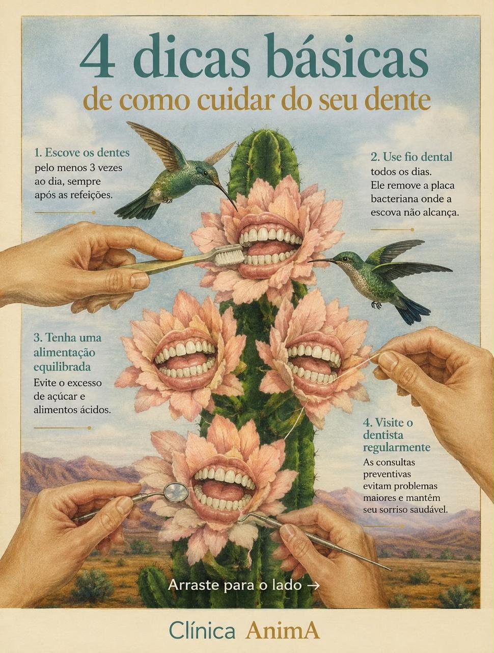 Carrossel 4 Dicas Básicas de Cuidados por Catarina Mota Moreno - Slide 1